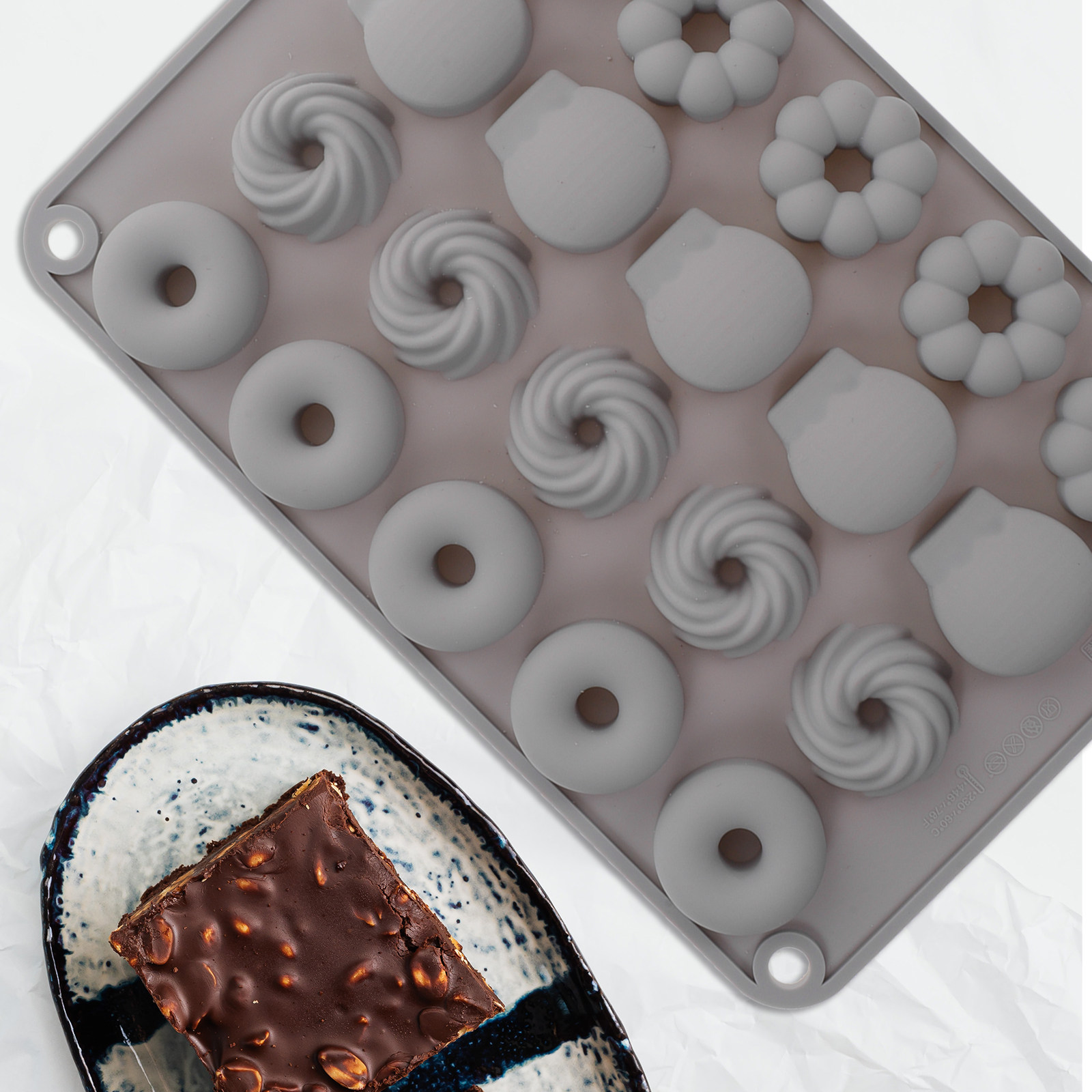 Mini Chocolate Donut Mold Sili - Donut Mold Silicone 评论和价格